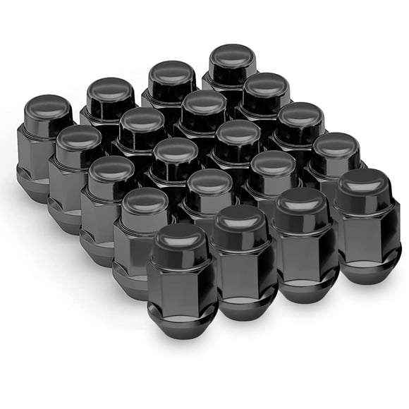 Lug Nuts Richeer para Accord Civic, 20 unidades, 1,4 pulgadas, color negro, 12 x 1,5 pulgadas