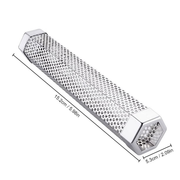 1pc, Smoker Tube Barbecue Smoking Tube Diamond-Shaped Fruit Wood Box For Smoking Smoking Pellet Smoker Tube Stainless Steel Barbecue Tool Kitchen Tools Camping Accessaries