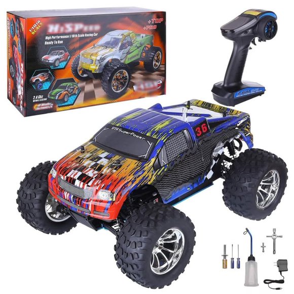 Camión RC BINGXMF 1/10 80 km/h 4WD Nitro Gas RTR