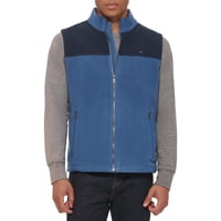 Chaleco Tommy Hilfiger De Forro Polar Para Hombre, Color Azul Marino Y Azul Océano, Talla M