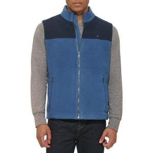 Chaleco Tommy Hilfiger De Forro Polar Para Hombre, Color Azul Marino Y Azul Océano, Talla M