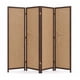 thumbnail image 2 of Biombo De Madera Resistente 4 Paneles Tejido H 200x180cm vino, 2 of 3