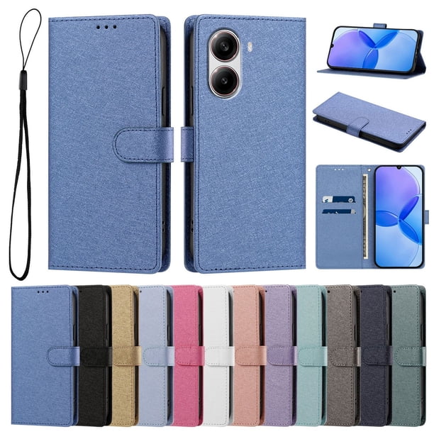 Cartera Funda para Xiaomi Poco X7 Pro 5G Carga Inalámbrica, Azul