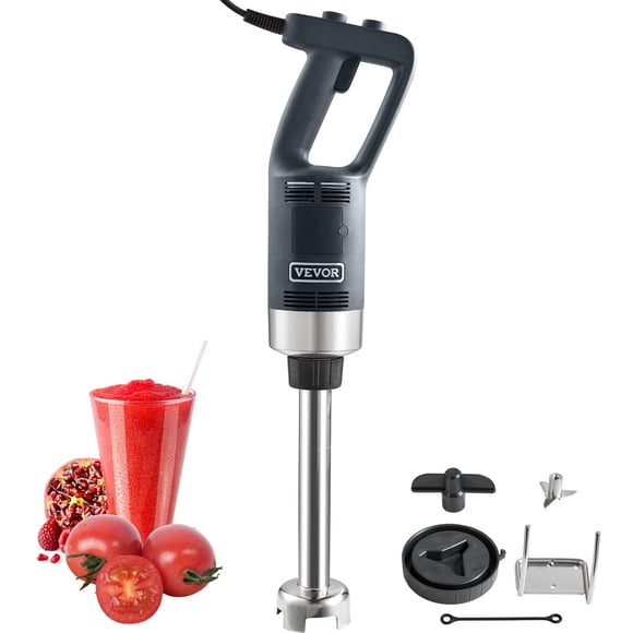 VEVOR Batidora de inmersión comercial, batidora de mano resistente de 750 W, 12 pulgadas, batidora de cocina de velocidad variable con hoja de acero inoxidable 304, batidora portátil multiusos para so