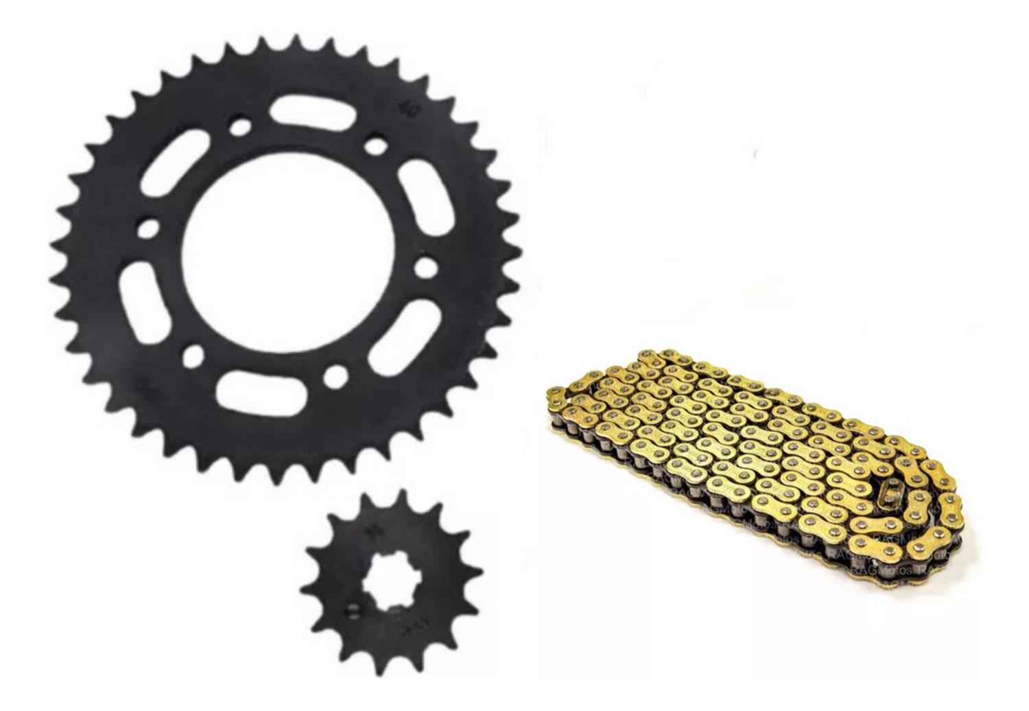 Genérico - Kit Transmision Benelli Tnt 150I Con Cadena Dorada C/ Oring