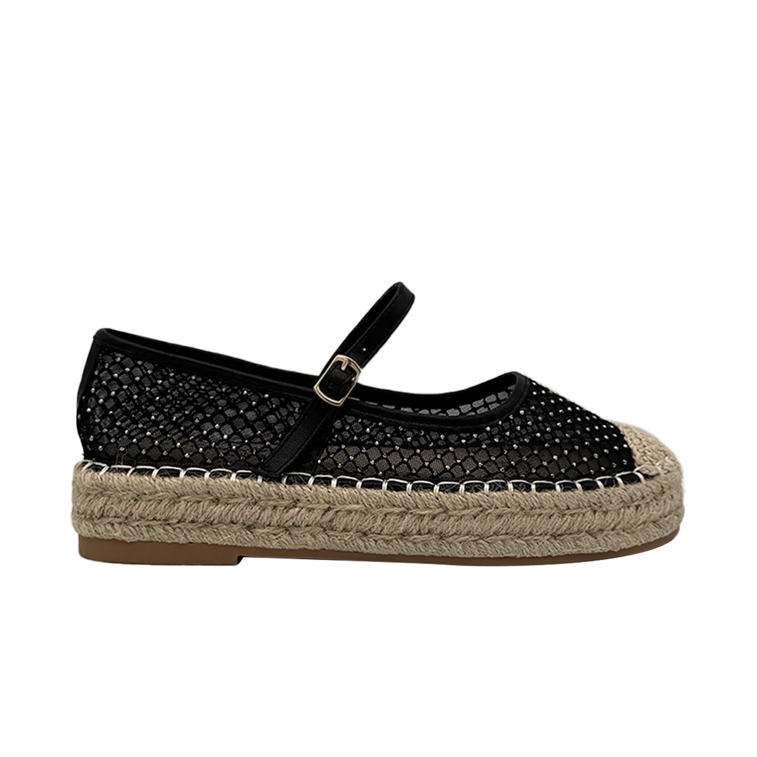 Danicolle Calzado - Ballerina Para Mujer Yute Negro