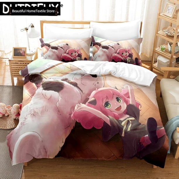 Spy X Family 3D Duvet Cover Sets Pillowcases For Boys Gift Polyester Single Twin Queen King Anya Forger Bedding SetBed Sheets