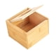 thumbnail image 3 of Caja De Pañuelos De Bambú, Soporte Para Servilletas De Escritorio Para Oficina, Hogar, Baño S, 3 of 5