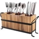 thumbnail image 1 of Portacubiertos para fiestas: organizador de cubiertos con tres compartimentos, asa desmontable y portátil, elegante portacubiertos para encimeras y uso en exteriores., 1 of 7