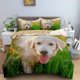 thumbnail image 1 of x2470 Bed SheetsDog Duvet Cover Set Golden Retriever Size Bedding Set For Boys Girls Microfiber Pet Themed Animal Funny Dog Quilt Cover 3-Piece Bedding Set (1 Duvet Cover + 2 Pillow Shams) nj2470, 1 of 5