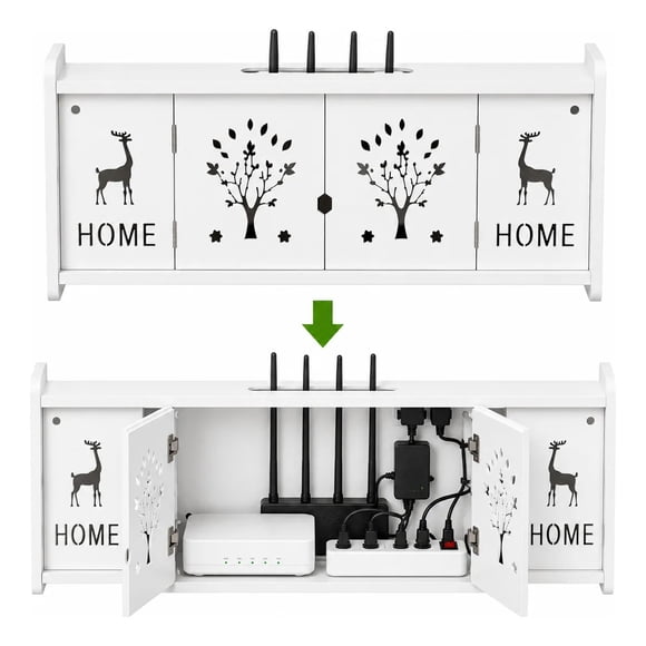 Organizador de Pared para Cables Router y Decodificador 76 cm