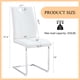 thumbnail image 3 of White PU Dining Chair Set.Uniquely designed white dining chairs. PU material, paired with silver metal chair legs. Suitable for offices, restaurants, kitchens, conference rooms, etc.(Set of 2), 3 of 3