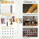 thumbnail image 4 of Kit organizador de pared Peg Board FZK de metal perforado, 74 unidades, blanco, 4 of 7