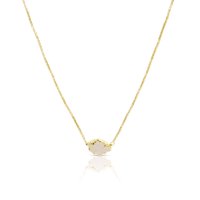 Collar Colgante Kendra Scott Tess Baño De Oro Drusa Iridiscente Mujer