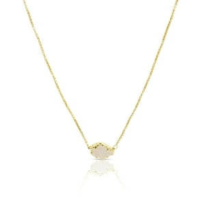 Collar Colgante Kendra Scott Tess Baño De Oro Drusa Iridiscente Mujer