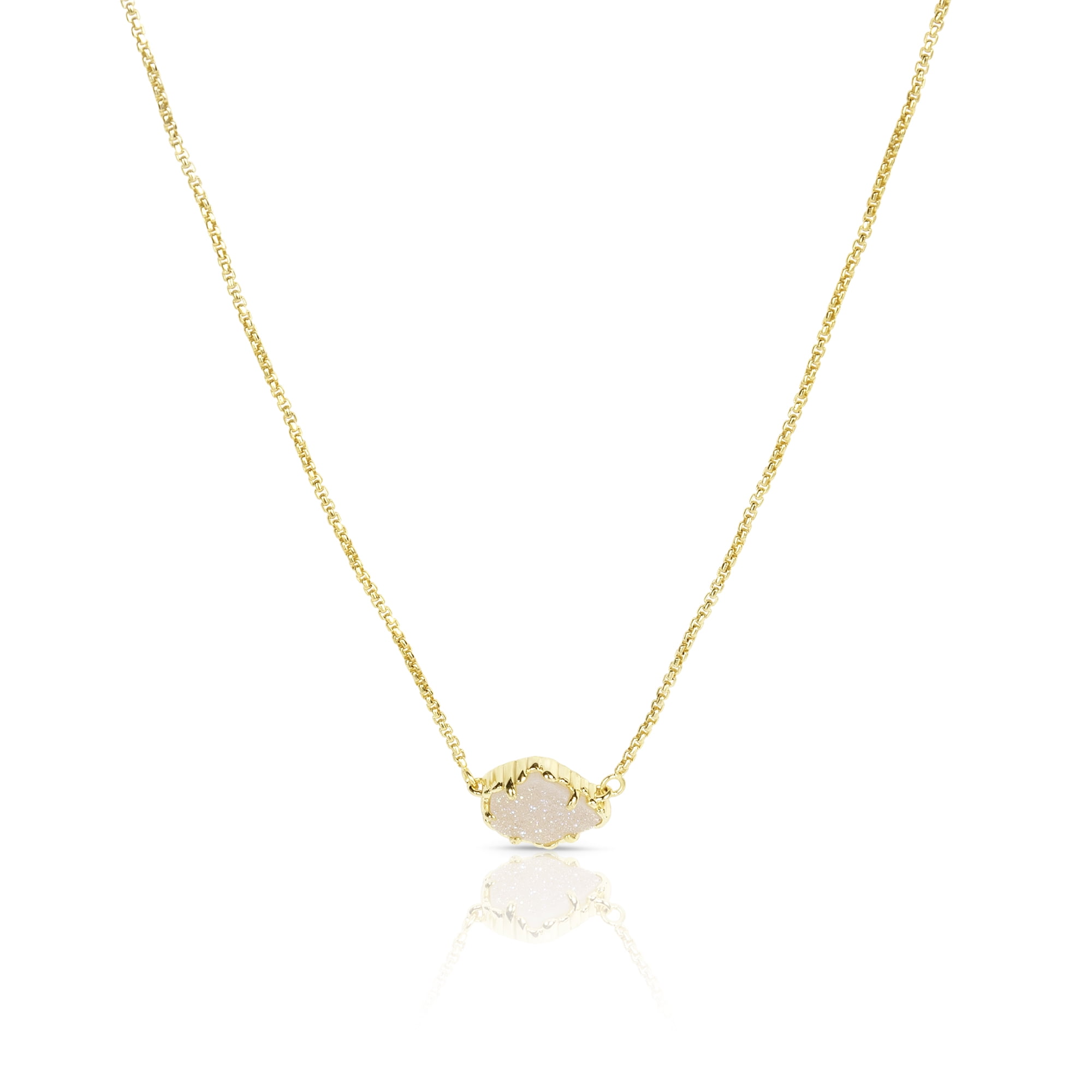 Collar Colgante Kendra Scott Tess Baño De Oro Drusa Iridiscente Mujer