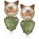 thumbnail image 1 of Pendientes Betsey Johnson Cat Stud con perla y piedra, 1 of 3