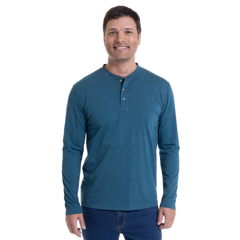 Kotting - Polera Jersey Botones Verde Petróleo