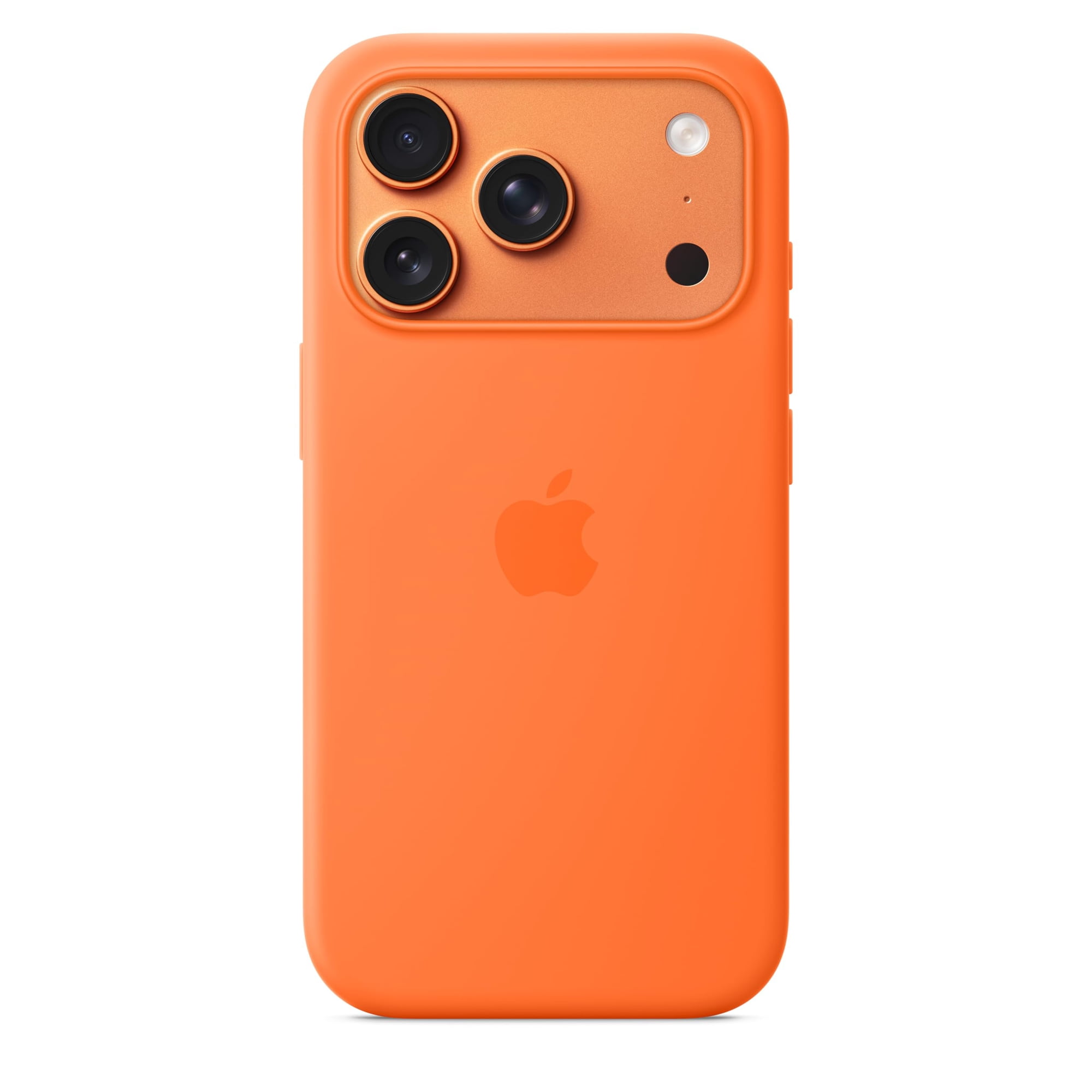 Funda Para Iphone 17 Pro De Apple En Silicona Magsafe Naranja