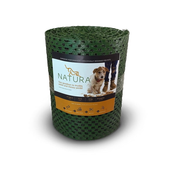 Césped artificial Natura PowerRun 10376807 para perros de 0,5 m x 4,5 m