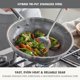thumbnail image 2 of Wok Pan GreenPan Hybrid, 28 cm, antiadherente, acero inoxidable, color plateado, 2 of 6