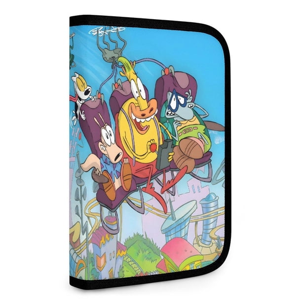 La Vida Moderna de Rocko Bolsa de Almacenamiento Plegable Portátil con Compartimentos, Organizador de Herramientas Multi-Bolsillo, Uso Dual Viaje y Hogar 26.5*17.8cm