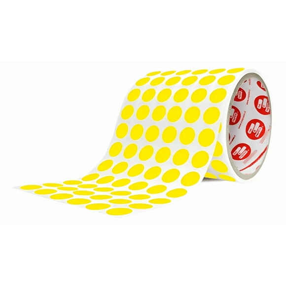 Etiquetas amarilla Autoadhesivas Circulares Colores 13 Mm 800 unidades