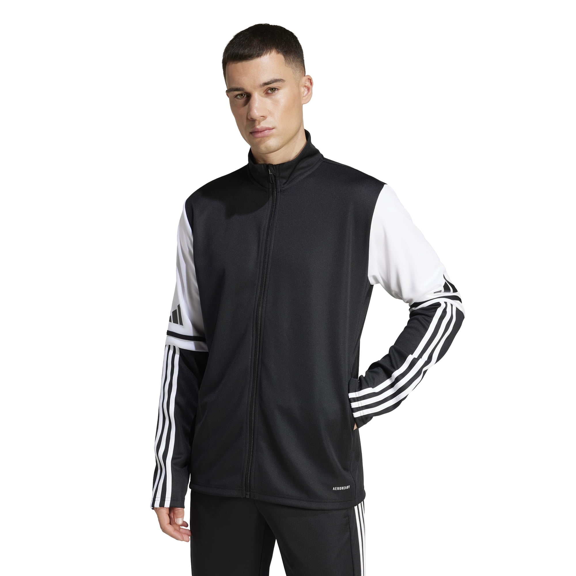 Chaqueta De Fútbol De Entrenamiento Adidas Squadra 25 Para Hombre, Color Blanco Y Negro