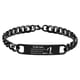 thumbnail image 2 of Pulsera De Cadena De Eslabones Pulsera De Eslabones Punk Para Regalos Del Día Del Padre Del Día De San Valentín Negro, 2 of 3