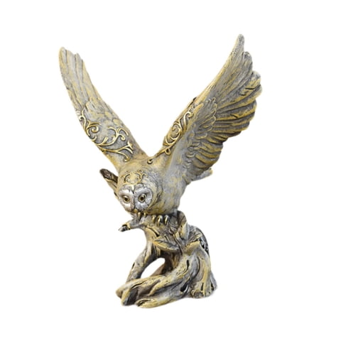 Bothyi - Figura De Búho, Artesanía Artística, Estatua Decorativa Moderna Para Entrada, Estantería, Escritorio, Bronce