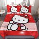 thumbnail image 1 of Hello Kitty Duvet Cover Set 3-Piece Bedding Set Soft Warm And Comfortable Soft Bed Set for Bedroom All Season Bed Sheets, 1 of 5