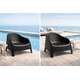 thumbnail image 5 of Sillón Individual Exterior Negro 72x65x78 cm Plástico Alta Resistencia, 5 of 14