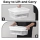 thumbnail image 5 of Caja de almacenamiento CraftGenes 19 L transparente, juego de 4 con bandeja, 5 of 8