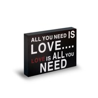 Vgo - Adorno Ladrillo 18X25 Madera Color Con Leyenda Mod3