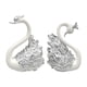 thumbnail image 2 of 2x Topper De Pastel De Cisne De Corona Romántica Para Hornear Decoración De Mesa Decorativa Plateada, 2 of 5