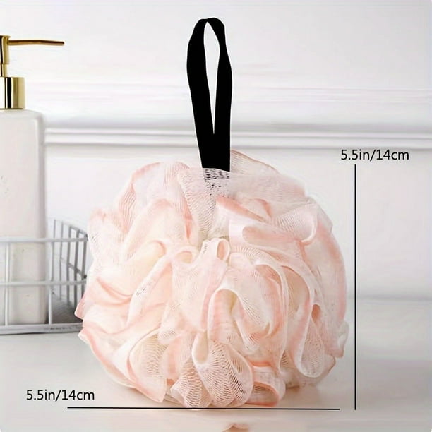 Indulge in Luxurious Bathing with our High-Grade Bath Ball - Available in 1pc/3pcs, Gradient Color, Super Soft Foaming Net, Non-Scattering Bath Flower, Dual Use For Scrubbing