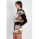 thumbnail image 3 of Conjunto De Top Con Capucha Y Shorts Con Estampado Animal Efecto Satén Negro Y Marfil, 3 of 5