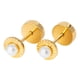 thumbnail image 1 of Aros Abridores Redondela Perla Blanca 5mm Oro 18k Bebé Niña Dorado, 1 of 4