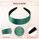 thumbnail image 3 of Diadema Ancha de Satén para Mujeres de Unique Bargains  Diadema Ancha de 1.57" Verde, 3 of 7