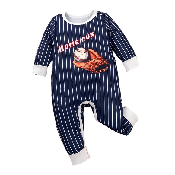 Primavera Otoño Mono De Manga Larga Estampado A Rayas Ropa Linda De Bebé Para Niños
