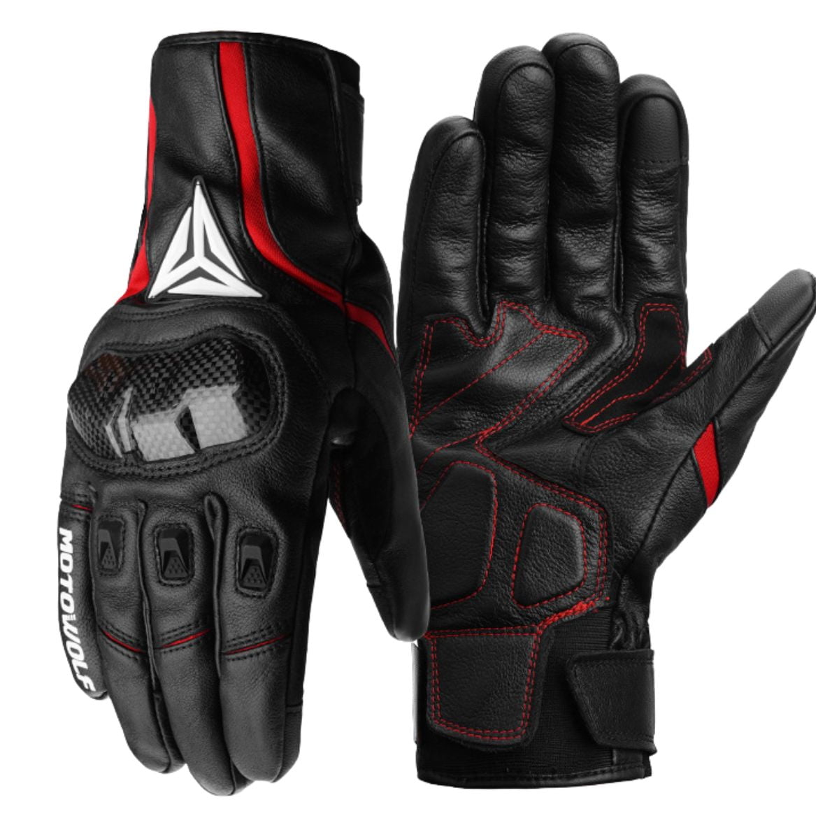 Guantes De Cuero Invierno Para Motociclismo Motowolf 0305b