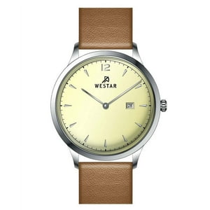 Westar - Reloj Profile Correa De Cuero Esfera Champagne Claro Cuarzo 50217Stn182 Para Hombre