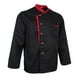thumbnail image 3 of mangas largas chef chaqueta abrigo hotel camareros cocina uniforme tops negro l., 3 of 3