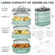 thumbnail image 2 of Fiambrera RIKDOKEN, apilable, 3 capas, 2800 ml, con cuchara y tenedor, 2 of 6
