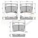 thumbnail image 3 of Pastillas Freno para auto Mitsubishi Montero Sport 2015-2021 Trasero, 3 of 4