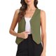 thumbnail image 1 of INSPIRE CHIC Chaleco de Mujer sin Mangas con Botones en V Cuello en V Regreso a Clases Chaleco Corto Verde XS, 1 of 6
