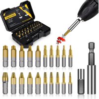 Juego De Extractores De Tornillos Roll With Us Depot Titanium, 22 Unidades