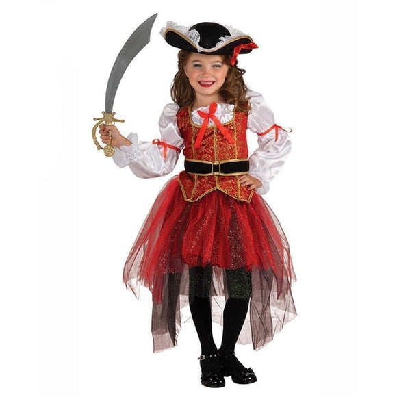 Disfraz de princesa de los mares para niñas, rubíes, tallas 4-6