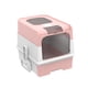 thumbnail image 2 of Cajas De Arena Para Gatos Con Capucha Y Bandeja De Arena Para Mascotas Grande Y Espaciosa, Inodoro Para Gatos Rosa, 2 of 5