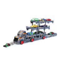 Genérico - Auto Juguete Miniatura Camiones Plegable +8 Coches Aleación Gris